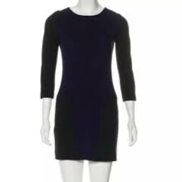 Sandro Black Navy Bodycon Dress - Picture 1 of 8
